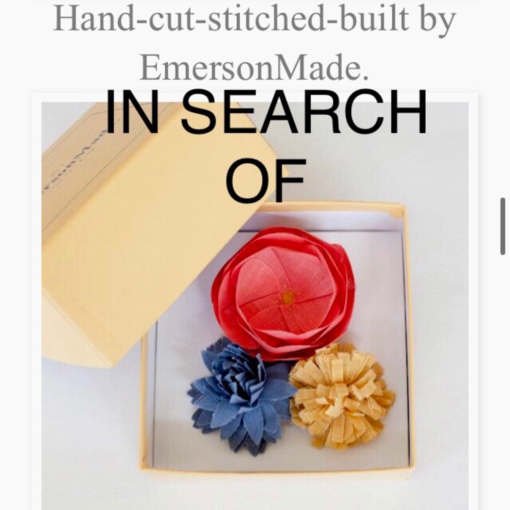 In search of EmersonMade flower pins, brooches.